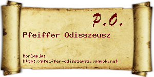 Pfeiffer Odisszeusz névjegykártya